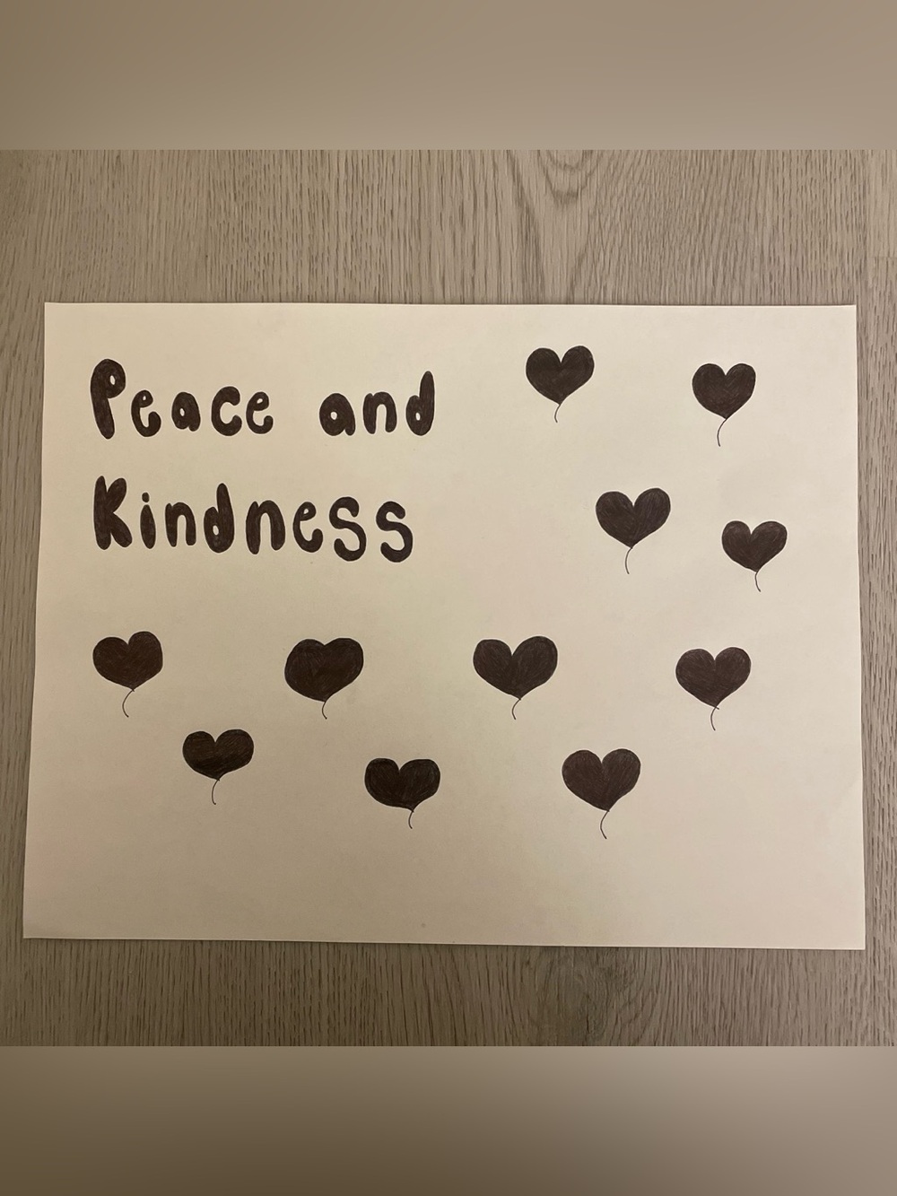 Peace and Kindness drawing